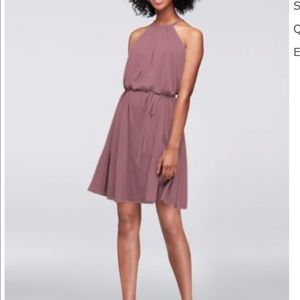 Soft Mesh Halter Short Dress